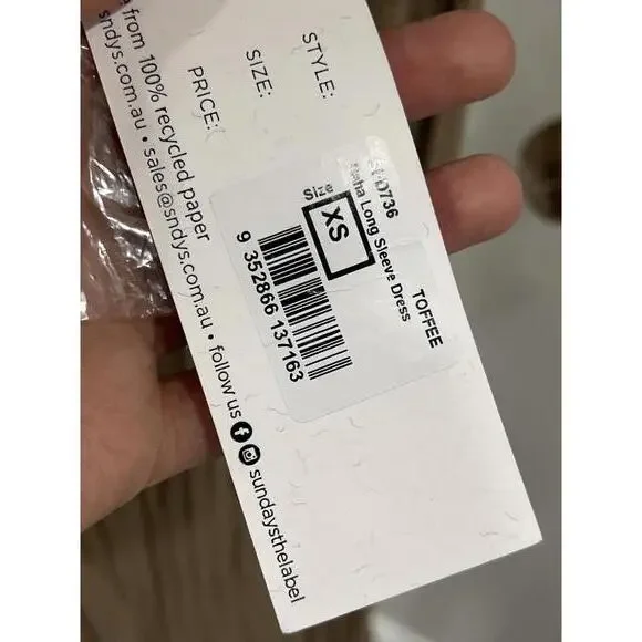 SNDYS Baha Long Sleeve Maxi Dress in Tan - Picture 6 of 8